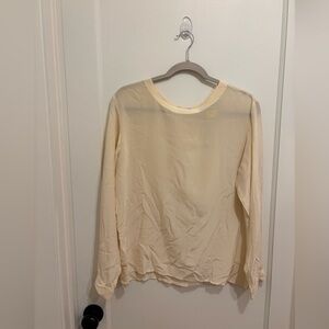Oscar de la Renta Expressions 100% Silk Long Sleeve Blouse Medium
